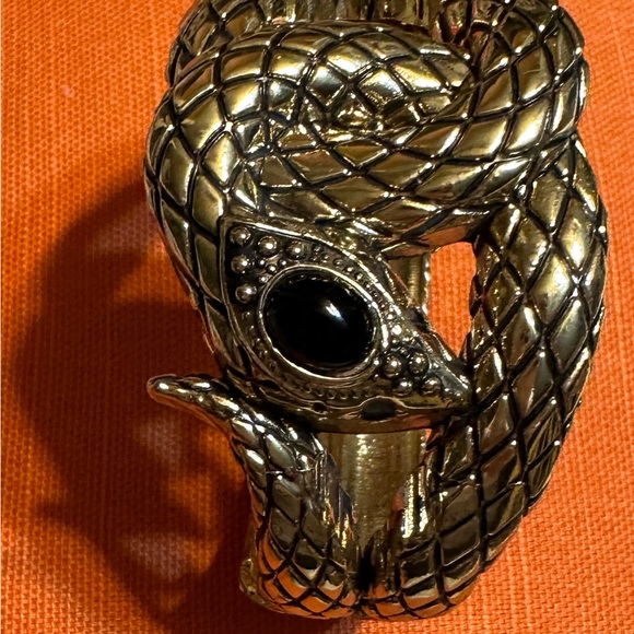 Gold Tone Snake Cuff Bracelet - Picture 3 of 3